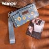 imageMontana West X Wrangler Womens Wallet Western Tooling Bifold Wallets Ladies RFID Blocking Wristlet Wallet with Zipper PocketX Jean