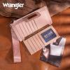 imageMontana West X Wrangler Womens Wallet Western Tooling Bifold Wallets Ladies RFID Blocking Wristlet Wallet with Zipper PocketX Pink