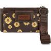 imageMontana West X Wrangler Womens Wallet Western Tooling Bifold Wallets Ladies RFID Blocking Wristlet Wallet with Zipper PocketX Coffee