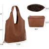 imageMontana West Slouchy Hobo Bags for Women Soft Designer Shoulder Purses Ladies Top Handle Handbag