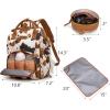 imageWrangler Diaper Bag Backpacks Western Backpack Purses Multifunction Baby Bags for Mom with Waterproof Changing Pad ampamp Pacifier Case3pcs Cow Print Brown