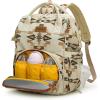 imageWrangler Diaper Bag Backpacks Western Backpack Purses Multifunction Baby Bags for Mom with Waterproof Changing Pad ampamp Pacifier Case3pcs Off White