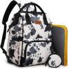 imageWrangler Diaper Bag Backpacks Western Backpack Purses Multifunction Baby Bags for Mom with Waterproof Changing Pad ampamp Pacifier Case3pcs Cow Print Black