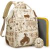imageWrangler Diaper Bag Backpacks Western Backpack Purses Multifunction Baby Bags for Mom with Waterproof Changing Pad ampamp Pacifier Case3pcs Khaki