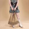 imageMontana Western Fringe Hobo Bags for Women Large Western Shoulder Purses Ladies Top Handle HandbagKhaki