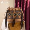 imageMontana West Aztec Bucket Bags for Women Western Fringe Crossbody Bag Ladies Vintage Drawstring Bucket BagCoffee