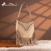 imageMontana West Fringe Shoulder Bag for Women Western Tooled Hobo Tote Bag PursesFringetan