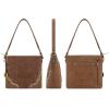 imageMontana West Fringe Shoulder Bag for Women Western Tooled Hobo Tote Bag PursesToolingbrown