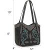 imageMontana West Western Tote Bag for Women Embroidered Shoulder BagBlack