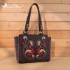 imageMontana West Western Tote Bag for Women Embroidered Shoulder BagFloralblack