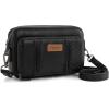 imageWrangler Crossbody Bag for Women Shoulder Purse Small Multi Pocket Crossover Bag with Adjustable StrapAblack