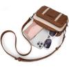 imageWrangler Crossbody Bag for Women Shoulder Purse Small Multi Pocket Crossover Bag with Adjustable StrapAbrownbeige