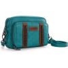 imageWrangler Crossbody Bag for Women Shoulder Purse Small Multi Pocket Crossover Bag with Adjustable StrapTurquoise