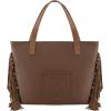 imageWrangler Fringe Large Tote Bag for Women Soft Vegan Leather Purses and HandbagsBrown