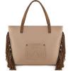 imageWrangler Fringe Large Tote Bag for Women Soft Vegan Leather Purses and HandbagsTan
