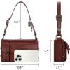 imageWrangler Y2K Purse Small Shoulder Bag for Women with Western Detachable Charms ampamp Multiple PocketsBurgundy