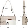 imageWrangler Y2K Purse Small Shoulder Bag for Women with Western Detachable Charms ampamp Multiple PocketsCreamy