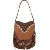 imageMontana West Fringe Shoulder Bag for Women Western Tooled Hobo Tote Bag PursesFringebrown