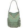 imageMontana West Fringe Shoulder Bag for Women Western Tooled Hobo Tote Bag PursesFringegreen