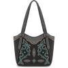 imageMontana West Western Tote Bag for Women Embroidered Shoulder BagBlack