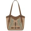imageMontana West Western Tote Bag for Women Embroidered Shoulder BagTan