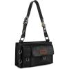 imageWrangler Y2K Purse Small Shoulder Bag for Women with Western Detachable Charms ampamp Multiple PocketsBlack