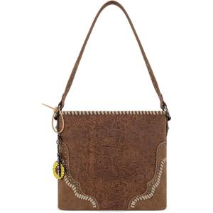 imageMontana West Fringe Shoulder Bag for Women Western Tooled Hobo Tote Bag PursesToolingbrown