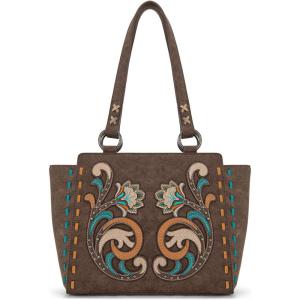 imageMontana West Western Tote Bag for Women Embroidered Shoulder BagFloralcoffee