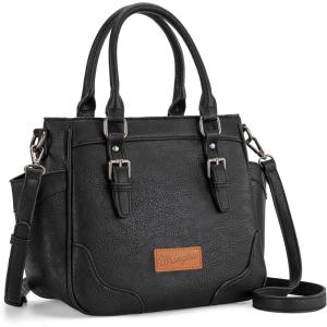 imageMontana West Wrangler Tote Bags for Women Medium Crossbody Purses Designer Top Handle HandbagsBlack