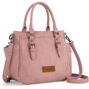 imageMontana West Wrangler Tote Bags for Women Medium Crossbody Purses Designer Top Handle HandbagsPink