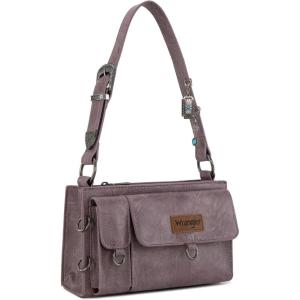 imageWrangler Y2K Purse Small Shoulder Bag for Women with Western Detachable Charms ampamp Multiple PocketsPurple
