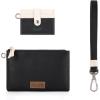 imageMontana West x Wrangler Keychain Wristlet Wallets for Women Detachable Dual Pouch Wristlet Portable Card Holder for WomenArtist Black