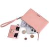 imageMontana West x Wrangler Keychain Wristlet Wallets for Women Detachable Dual Pouch Wristlet Portable Card Holder for WomenPink