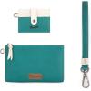 imageMontana West x Wrangler Keychain Wristlet Wallets for Women Detachable Dual Pouch Wristlet Portable Card Holder for WomenTurquoise