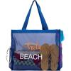 imageMontana West Large Mesh Beach Tote Bag Net Mesh Pool Bag with Two PocketsBlue