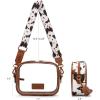 imageMontana West X Wrangler Clear Bag for Stadium Events Crossbody Purse for Concerts SportsBrowncow Print