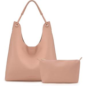 imageMontana West Hobo Bag for Women Shoulder Purse Handbags with Detachable Makeup BagApink