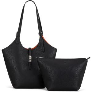 imageMontana West Hobo Bag for Women Shoulder Purse Handbags with Detachable Makeup BagBblack