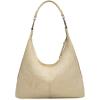 imageWrangler Suede Hobo Purse for Women Embossed Soft Slouchy Shoulder Bag 2Pcs SetDropbeige
