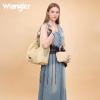 imageWrangler Suede Hobo Purse for Women Embossed Soft Slouchy Shoulder Bag 2Pcs SetDropbeige
