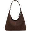 imageWrangler Suede Hobo Purse for Women Embossed Soft Slouchy Shoulder Bag 2Pcs SetDropcoffee