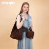 imageWrangler Suede Hobo Purse for Women Embossed Soft Slouchy Shoulder Bag 2Pcs SetDropcoffee