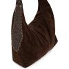 imageWrangler Suede Hobo Purse for Women Embossed Soft Slouchy Shoulder Bag 2Pcs SetDropcoffee