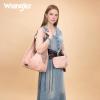 imageWrangler Suede Hobo Purse for Women Embossed Soft Slouchy Shoulder Bag 2Pcs SetDropdeep