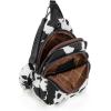 imageWrangler Western Crossbody Sling Bags for Women Backpack Chest Bag for Travel Daily Use and Gifts  Leopard and Cow PrintCow  Black