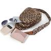 imageWrangler Western Crossbody Sling Bags for Women Backpack Chest Bag for Travel Daily Use and Gifts  Leopard and Cow PrintLeopard  Brown
