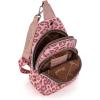 imageWrangler Western Crossbody Sling Bags for Women Backpack Chest Bag for Travel Daily Use and Gifts  Leopard and Cow PrintLeopard  Pink