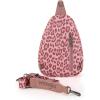 imageWrangler Western Crossbody Sling Bags for Women Backpack Chest Bag for Travel Daily Use and Gifts  Leopard and Cow PrintLeopard  Pink