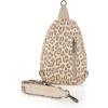imageWrangler Western Crossbody Sling Bags for Women Backpack Chest Bag for Travel Daily Use and Gifts  Leopard and Cow PrintLeopard  Tan
