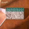 image Wrangler Mini Card Case Wallet for Men Women Porta Tarjetas De CrDito Card Case Wallet Western Mini Wallet BeigeCowhideTurquoise